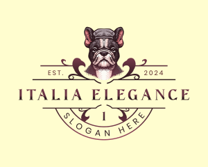 Elegant French Bulldog  logo design