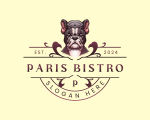 Elegant French Bulldog  logo design