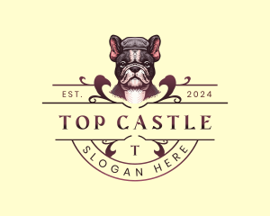 Elegant French Bulldog  logo design