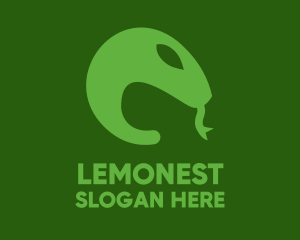 Lizard - Green Snake Tongue logo design