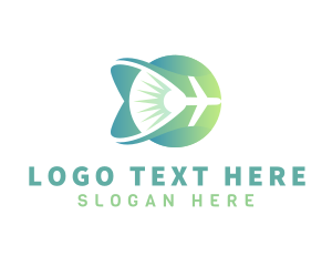 Travel Blogger - Gradient Aircraft Trip logo design
