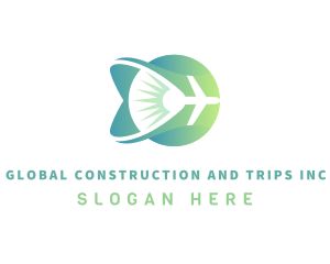 Gradient Aircraft Trip logo design