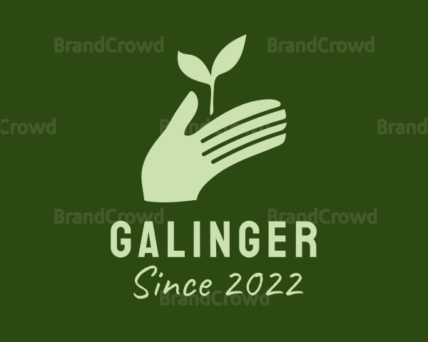 Silhouette Seedling Hand Logo