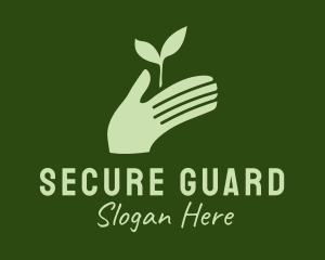 Silhouette Seedling Hand  Logo