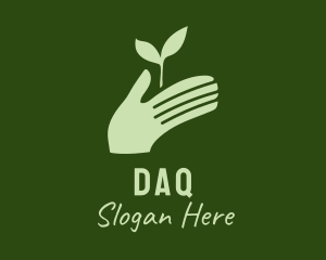 Silhouette Seedling Hand  Logo