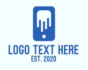Content - Blue Phone Drip logo design