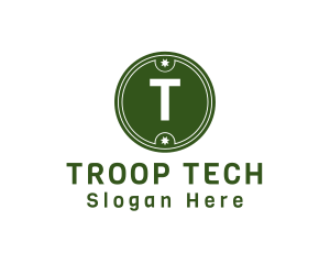 Troop - Sergeant Troop Military Badge logo design