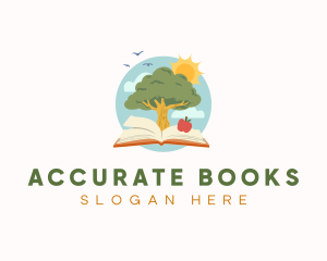 Tree Book Education logo design