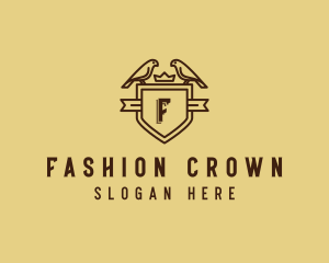 Crown Bird Shield  logo design