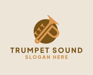Trumpet - Trumpet Letter P logo design