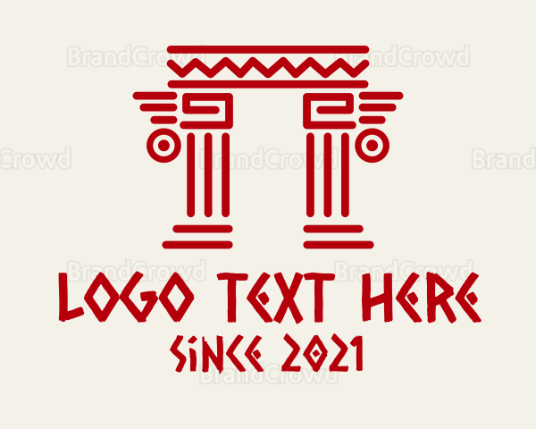 Tribal Mayan Pillar Logo