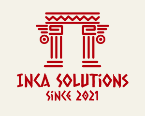 Inca - Tribal Mayan Pillar logo design