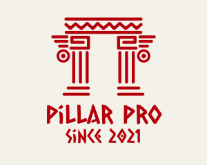 Tribal Mayan Pillar logo design