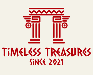Historical - Tribal Mayan Pillar logo design