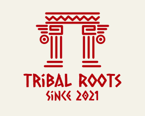 Tribal Mayan Pillar logo design