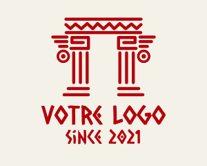 Civilization - Tribal Mayan Pillar logo design