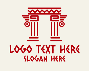 Tribal Mayan Pillar Logo