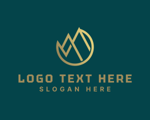 Land - Elegant Minimalist Mountain logo design