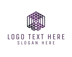 Tricolor - Isometric Cube Matrix logo design