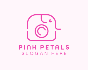 Pink Elephant Camera logo design