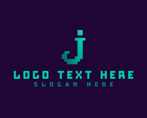 Game - Digital Square Pixel logo design