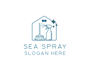 House Cleaning Tools logo design