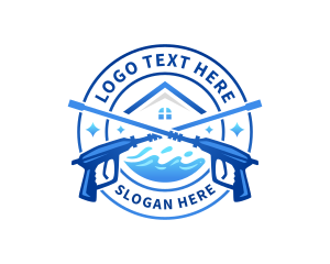 Wash - Pressure Wash Home Cleaning logo design