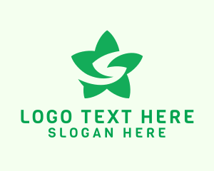 Negative Space - Flower Star Letter S logo design