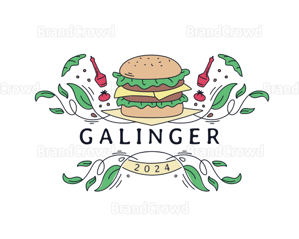 Burger Diner Restaurant Logo