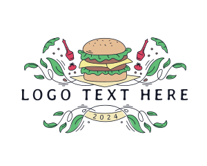 Dish - Burger Diner Restaurant logo design