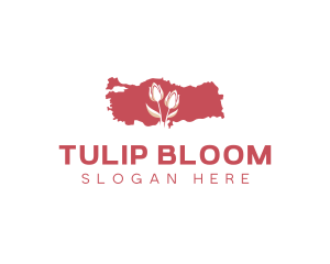 Tulip - Turkey Tulip Map logo design
