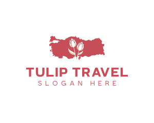 Turkey Tulip Map logo design