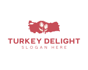 Turkey - Turkey Tulip Map logo design