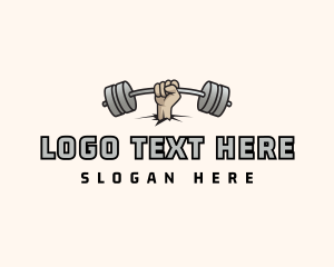 Fitness - Strong Fitness Barbell logo design