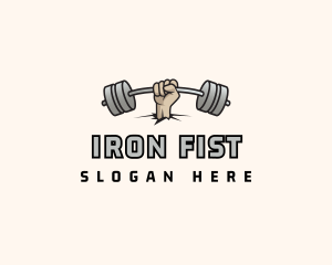 Strong Fitness Barbell logo design