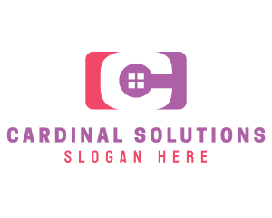 Red Purple C Window logo design