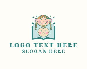 School - Children Story Book logo design