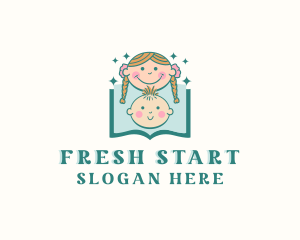 Young - Children Story Book logo design