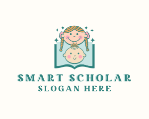 Teacher - Children Story Book logo design