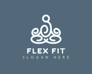 Stretching - Yoga Exercise Wellness logo design