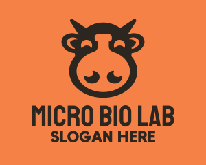 Cow Laboratory Flask logo design