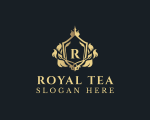 Royal Shield Leaves  logo design