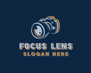 DSLR Camera Lens logo design