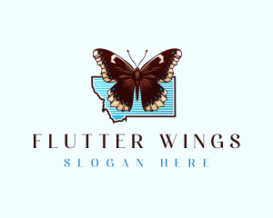 Montana Nature Butterfly logo design