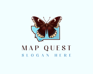 Montana Nature Butterfly logo design