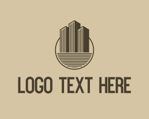 Office Space - Minimalist Tower Real Estate logo design