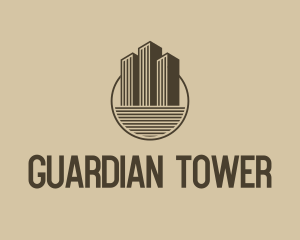 Minimalist Tower Real Estate logo design