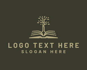 Learning School - Book Tree Learning logo design