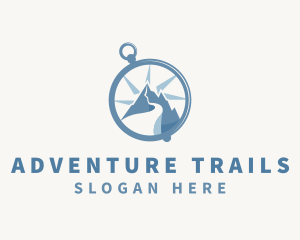 Mountain Adventure Compass logo design