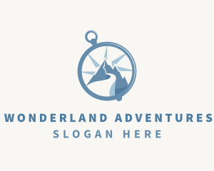 Mountain Adventure Compass logo design